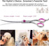 Pet Dog Grooming Scissors Set 4 Pcs Stainless Steel Professional Pet Trimmer Kit-6 inch Straight Cutting Scissors, Thinning Shears, Curved Scissor...