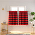 Cafe Curtains 36 inches Long Buffalo Plaid Kitchen Tiers 2 Panels Rod Pocket Gingham Check Short Small Window Curtains Bathroom Red & Black...