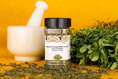TAJ Kasoori Methi | Dried Fenugreek Leaves | Product of India | 1oz (28g)...