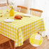 MANGATA CASA Yellow Gingham Tablecloth for Square Tables-Checkered Table Cloth Waterproof Kitchen & Table Linens-Polyester Buffalo Plaid Wrinkle F...