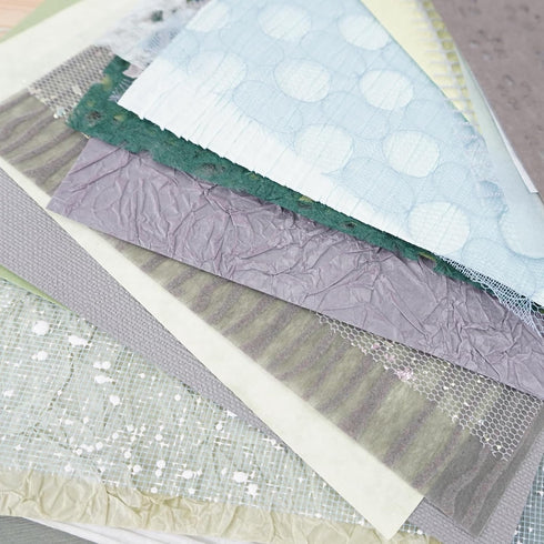 30Pcs Handmade Scrapbook Craft Paper Sheet Textured Morandi A5 Sheet Mesh Fabric Special Paper for Card Making Art Journaling Supplies DIY Materia...
