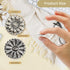 NUOMI 50 Pieces Round Metal Buttons Silver Tone Shank Button Sunflower Carved Sewing Buttons with Single Hole for Craft Coat Suit Blouse Clothing ...
