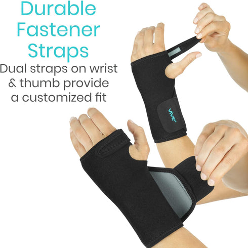 Vive Wrist Brace - Carpal Tunnel Hand Compression Support Wrap for Men, Women, Tendinitis, Bowling, Sports Injuries Pain Relief - Removable Splint...