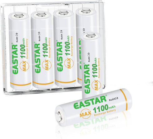 Rechargeable AAA Batteries - 1.2V Ni-MH Triple A Battery with High Capacity 1100mAh, Low Self Discharge, 1000 Cycles Rechargeable 3A Battery for N...