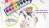 Color Swell Bulk 8 Color Watercolors with Wood Brushes - 4 Packs...