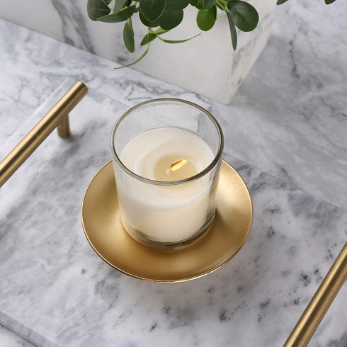 Iron Plate Candle Holder, Gold, Decorative Iron Pillar Candle Holder, Set of 3,Candle Stand for Wax Candles...