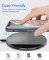 15W Wireless Charger Fast Charging Pad Slim Quick Charge Compatible with LG Velvet 5G, V30, G6 Phones...