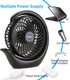Battery Operated Fan, Rechargeable Fan 3 Speeds Small Desk Portable Fan, Long Life Battery & USB Powered Mini Fan, Personal Quiet Strong Wind Desk...