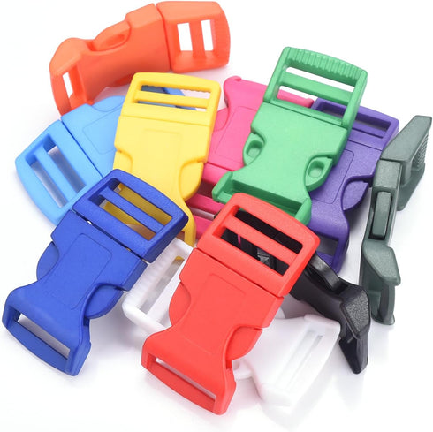 10Pack 1"(26mm) Contoured Plastic Side Release Buckles, Paracord Buckles for Backpack Straps Paracord Bracelet Pet Collar...