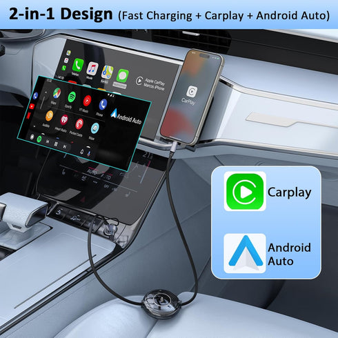 100W Retractable USB C Cable, USB A/USB C to USB C PD 5A Fast Charging Cord with Data Transfer, 100W USB C Retractable Phone Charger for iPhone 15...
