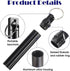 Portable Toothpick Holder 4PCs, Metal Toothpicks Holder Dispenser, Pocket Waterproof Case Toothpicks Container with Keychain, Travel Purse Ear Wax...