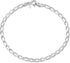 Amberta Women's 925 Sterling Silver Link Chain Bracelet for Charms (Adjustable)...