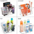 mDesign Plastic Cutlery Storage Organizer Caddy Bin Tote with Handle - Kitchen Cabinet Divided Pantry Basket for Forks, Knives, Spoons, Napkins, I...