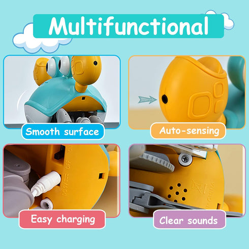 Baby Toys Crawling Crab - Infant Tummy Time Toys 3 4 5 6 7 8 9 10 11 12 Baby Toys 6-12 12-18 Months Light-up Musical Walking Sensory Induction Cra...