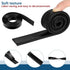 Jeffdad 4Pcs Rubber Squeegee Replacement Blades, 18" Professional Cut-to-Size Replacement Rubber Squeegee Blade Black Squeegee Scrubber for Window...