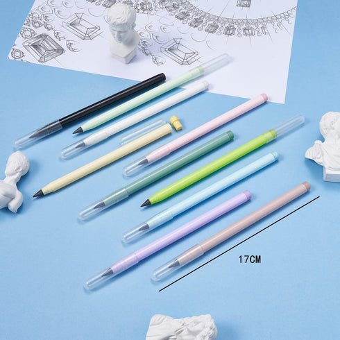 10PCS Replaceable Refills Technology Unlimited Writing Magic Pencil Inkless Pencil,Reusable Everlasting pencil Erasable Infinite Pens for Student ...