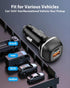 SUNDAREE Car Charger with Plug Outlet, 90W USB Car Charger Fast Charging, PD PPS QC 3.0 USB Cigarette Lighter Charger for iPhone and Samsung and M...