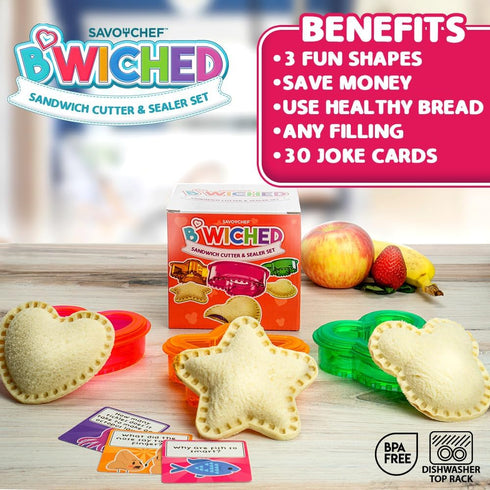 Sandwich Cutter and Sealer - Crustless Sandwich Maker - Great for Lunchbox and Bento Box - Boys and Girls Kids Lunch - Sandwich Cutters for Kids (...