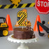 Construction 2nd Birthday Cake Topper for Kids Boy Girl Truck Excavator Forklift Dump Bulldozer Road Roller Engineering Themed Two Year Old Happy ...