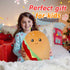 WEWILL Cute Hamburger Soft Plush Pillow Hamburger Stuffed Animal Plush Toy Birthday Christmas Holiday Weekend Gifts for Toddler Kids Boys Girls, 1...