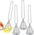 4 Pieces Stainless Steel Spring Whisk, 8.46 Inches Egg Whisk Hand Push Whisk Blender French Style Whisk Wire Whisk for Egg Beater Kitchen Utensil ...