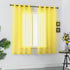DUALIFE Yellow Curtains 72 Inches Length for Bedroom Set of 2 Panels Grommet Window Semi Voile Light Filtering Sheer Curtains for Living Room 52x7...