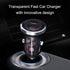 Fast Car Charger PD& QC3.0 USB C Car Charger Dual Port Type C Car Adapter with Pull Ring for iPhone iPad Samsung Galaxy Android Phone[ Transparent...