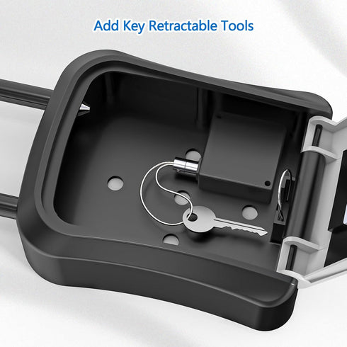 Key Lock Box With Retractable Key Tether,Fixed in the Lock Box to Prevent Carrying the Key With You After entering the Room,With Removable Shackle...