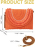 Gets Straw Clutch Bags for Women Handmade Woven Summer Beach Envelope Purse Wallet Crossbody Bag with Strap...