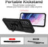 for Samsung Galaxy S21 Case with Camera Lens Cover HD Screen Protector, Dual Layer Military-Grade Drop Tested Magnetic Ring Holder Kickstand Prote...
