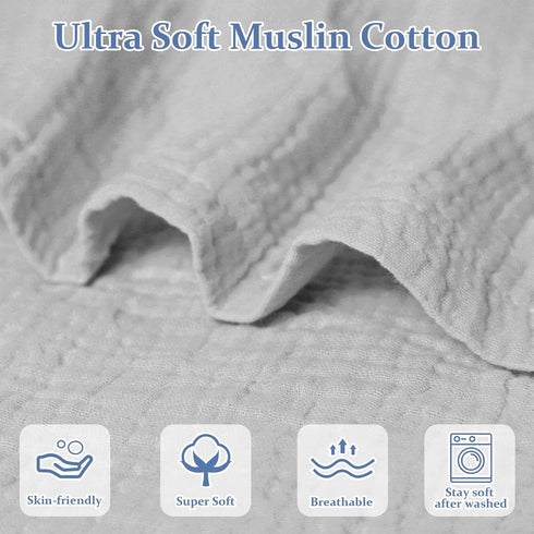 Hooyax Muslin Baby Lounger Cover Soft Organic Cotton Slipcover Fits Newborn Lounger for Baby Boys and Girls (Light Gray)...