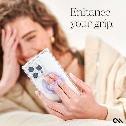 Case-Mate Magnetic Phone Grip MagSafe Loop Grip | Detachable Phone Grip Phone Holder for Hand | Soft Collapsible MagSafe Phone Grips for Back of P...