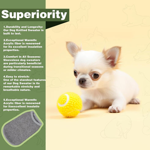 Cozy and Functional Dog Shirts for Small Puppies: Stretchable Gray Attire with Easy-On Design, Ideal for Chihuahuas and Yorkies - Enhance Comfort ...