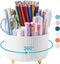 Desk Pencil Pen Holder, 5 Slots 360 Degree Rotating Pen Organizer For Desk Desktop Storage Stationery Supplies Pencil Cup Desk Accessories for Off...