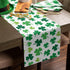 St Patrick's Day Green Shamrocks/Clover Table Runners Cotton Linen Non-Slip Rectangle Dresser Scarves for Spring Party Holiday Kitchen Dining Banq...