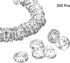 uxcell 200Pcs 6mm Rondelle Spacer Beads, Silver Plated Rhinestone Spacer Beads, Round Spacer Loose Beads for DIY Bracelet Necklace Jewelry Making ...