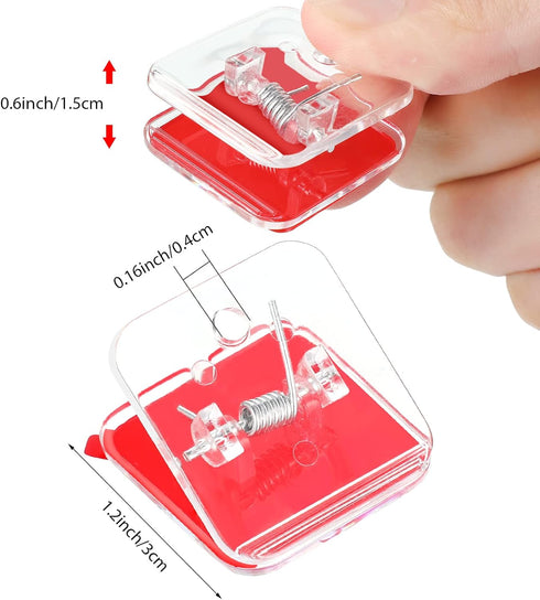 Jetec Self Adhesive Clips, Wall Clips, Shower Curtain Clips, Photo Clips for Paper Flag Hanger Double-Sided Adhesive Spring Clips for Teachers, Po...