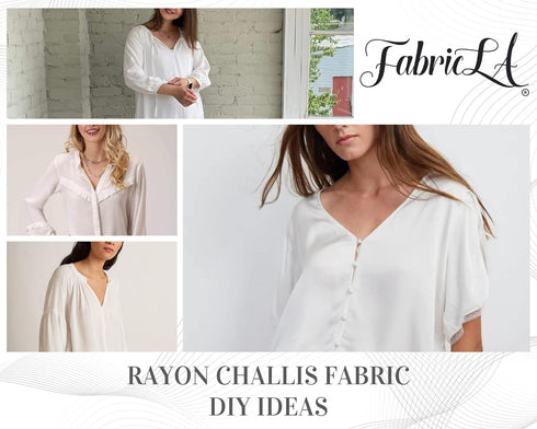 Rayon Challis Fabric by The Yard - 60" Inches Wide - Lightweight Rayon Fabric - Use Rayon Fabric by The Yard for Lounge Wear, Jumpsuits, Pajamas, ...