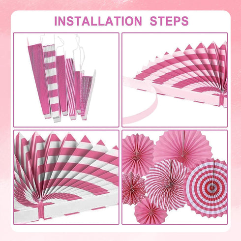 Baby Shower Theme Party Decorations It's a Boy and It's a Girl Banner Pink and Blue Balloons DIY Handmade Paper Flower Fans Honeycomb Balloons For...