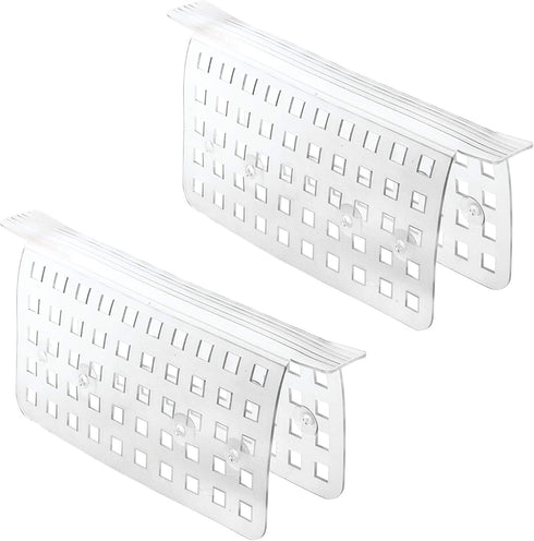 iDesign 36700M2 Euro Saddle, Glassware and Sink Protector for Kitchen-Set of 2, Clear, 2 Count...