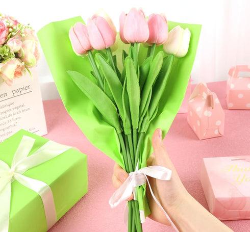 Koogel Light Green Wrapping Paper Roll, 17.5InX32.8 Ft Kraft Paper for Packing Gift Wrapping Bouquet Flower Art Crafts Bulletin Boards Birthday...