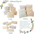 3 Pcs Cotton Quilted Makeup Bag Set, Floral Cotton Cosmetic Bag, Cute Makeup Bag, Aesthetic Toiletry Travel Organizer Bag for Women Girls (A)...