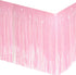 Allgala Macaron Pink Tinsel Table Skirt 2-Pack 29x108 Inch Metallic Foil Fringe Table Skirts for Party Event, Parade Float, Party Decoraton...