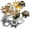 iloveDIYbeads 60pcs Mixed Antique Silver Bronze Gold 3D King Crown Loose Spacer Bead,Craft Supplies Crown Charms for Jewelry Making Accessory Find...