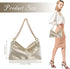 FEICHANGHAO Women's Satin Evening Handbag Shoulder Bag Wedding Prom Formal Clutch Party Purses...