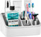 VITVITI Toothbrush Holders for Bathrooms, 6 Slots Toothpaste Bathroom Counter Organizer for Kids, Plastic Bathroom Organizer for Countertop/Sink/V...