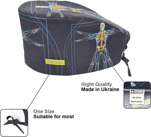 X-Ray Black Working Cap - Comfortable and Breathable for Men and Women Long Aesthetic Head Cover...