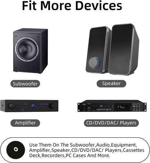 Monosaudio Carbon Fiber Speaker Spike Floor Protectors Speaker Isolation Feet 40x20mm Speaker Spike Floor Protectors Pad Stand for Audio,Speakers,...