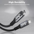 10FT USB-C 3.1 Gen 2 Cable 10Gbps Data Transfer, 60Hz Video Output, 4K Display,100W(5A),USB C Video Monitor Cable 100W PD Fast Charging Compatible...