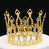 JANOU Crown Tiara Cake Topper Crystal Children Hair Ornaments for Wedding Birthday Baby Shower Party Cake Decoration (Gold)...